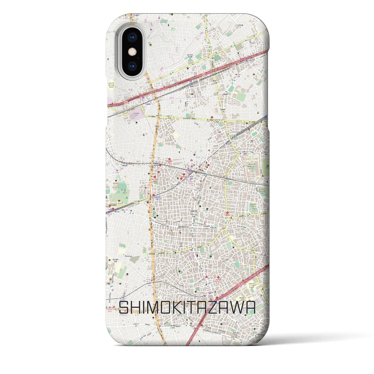 【下北沢(東京都)】地図柄iPhoneケース(バックカバータイプ)