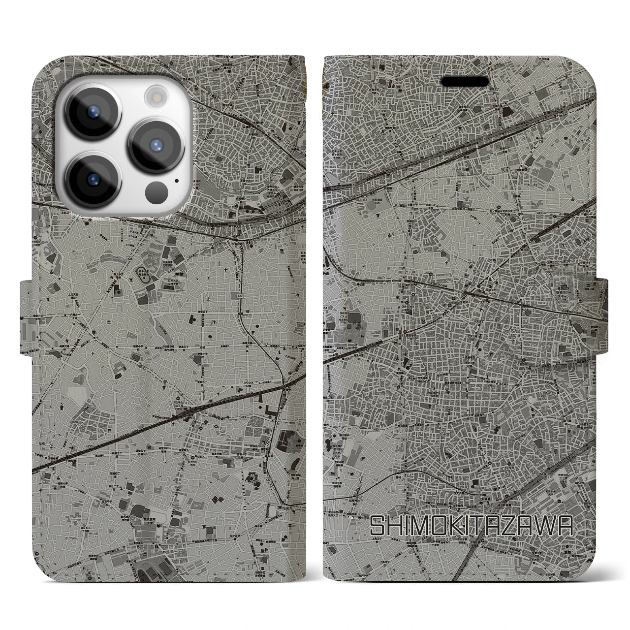 【下北沢(東京都)】地図柄iPhoneケース(手帳タイプ)