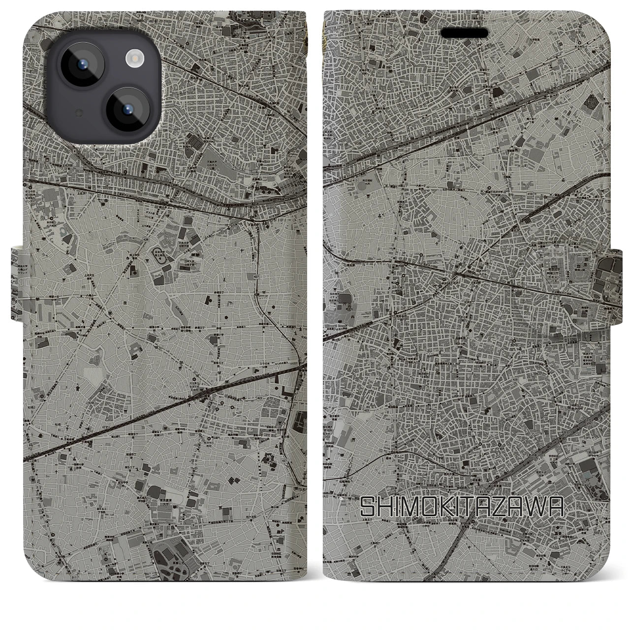 【下北沢(東京都)】地図柄iPhoneケース(手帳タイプ)