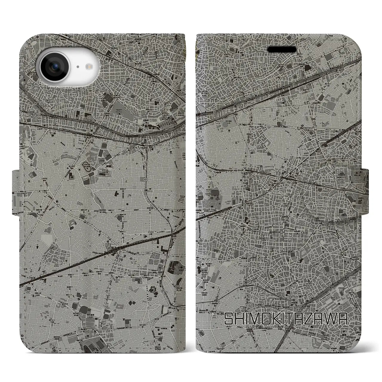 【下北沢(東京都)】地図柄iPhoneケース(手帳タイプ)