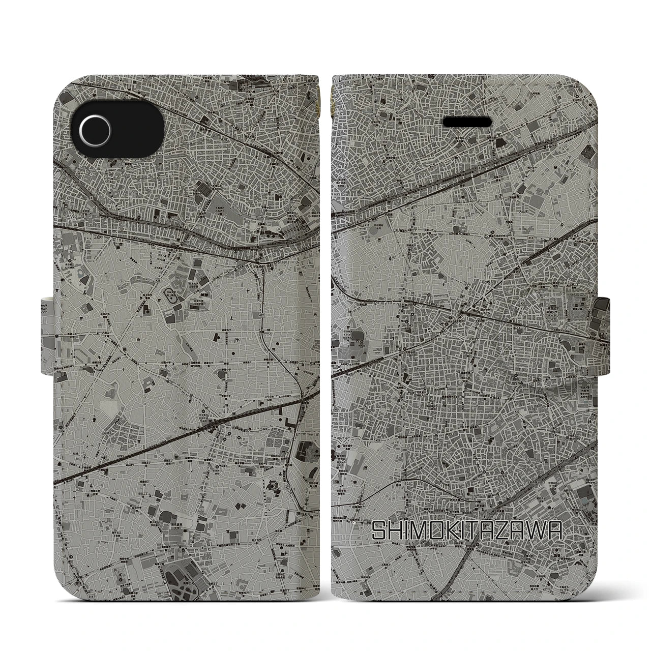 【下北沢(東京都)】地図柄iPhoneケース(手帳タイプ)