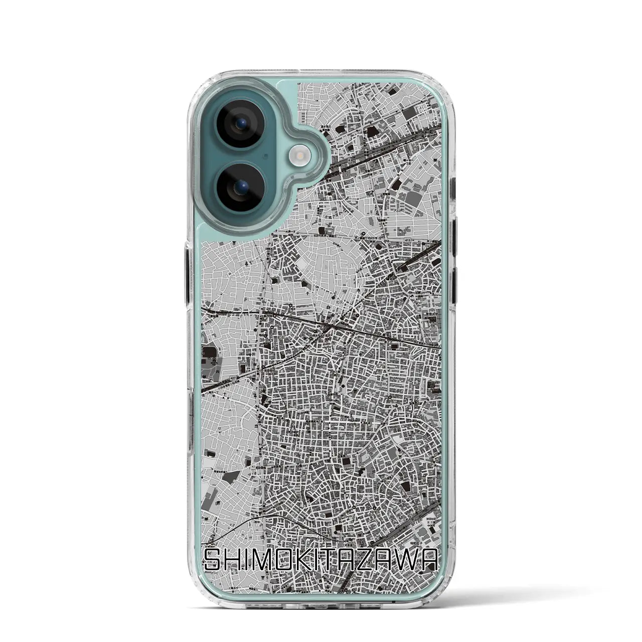 【下北沢(東京都)】地図柄iPhoneケース(MagSafeタイプ)モノトーン・iPhone 16 Pro 用