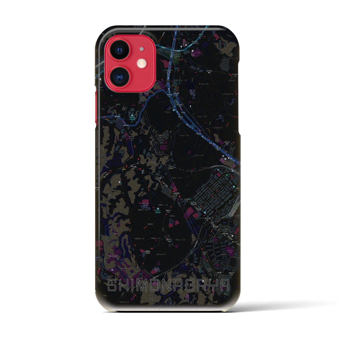 【下永谷(神奈川県)】地図柄iPhoneケース(バックカバータイプ)