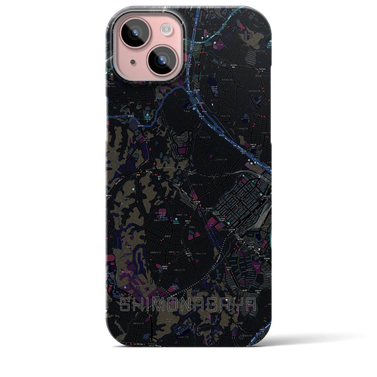 【下永谷(神奈川県)】地図柄iPhoneケース(バックカバータイプ)