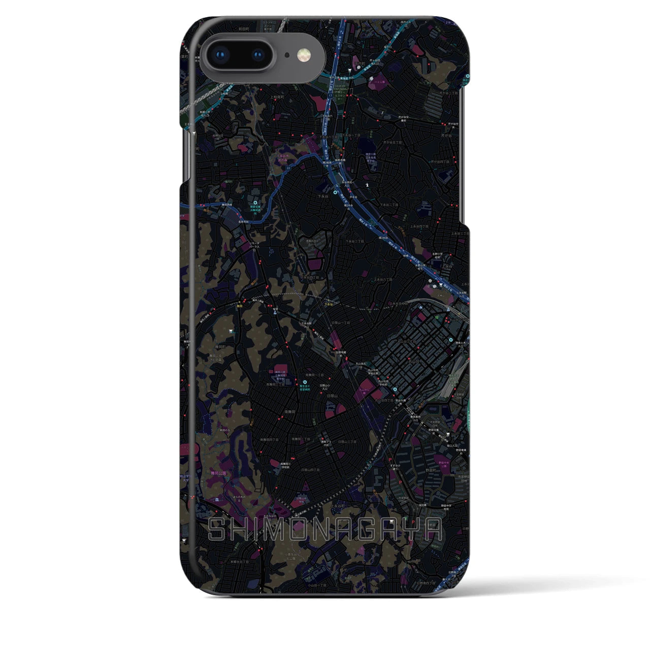 【下永谷(神奈川県)】地図柄iPhoneケース(バックカバータイプ)