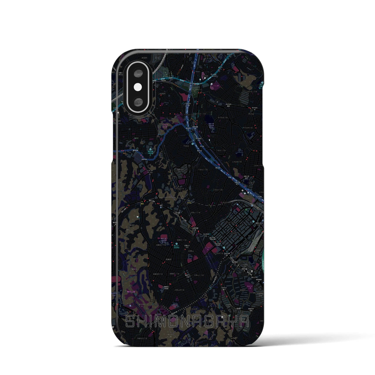 【下永谷(神奈川県)】地図柄iPhoneケース(バックカバータイプ)