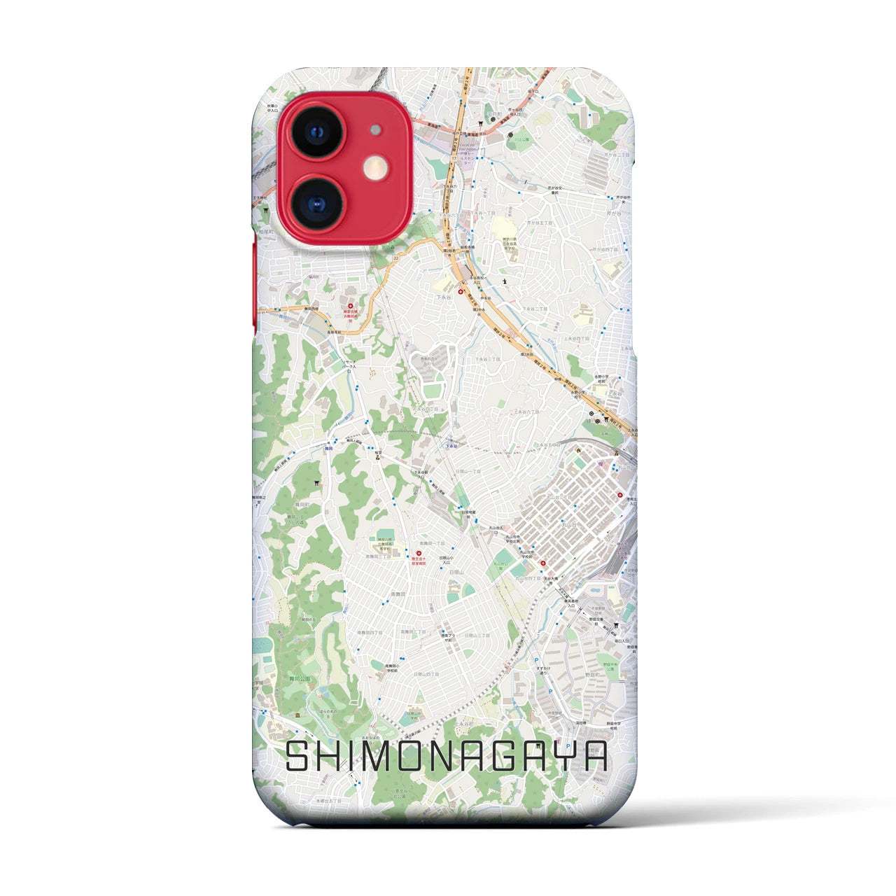 【下永谷(神奈川県)】地図柄iPhoneケース(バックカバータイプ)