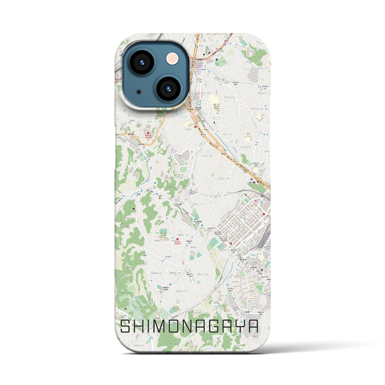 【下永谷(神奈川県)】地図柄iPhoneケース(バックカバータイプ)