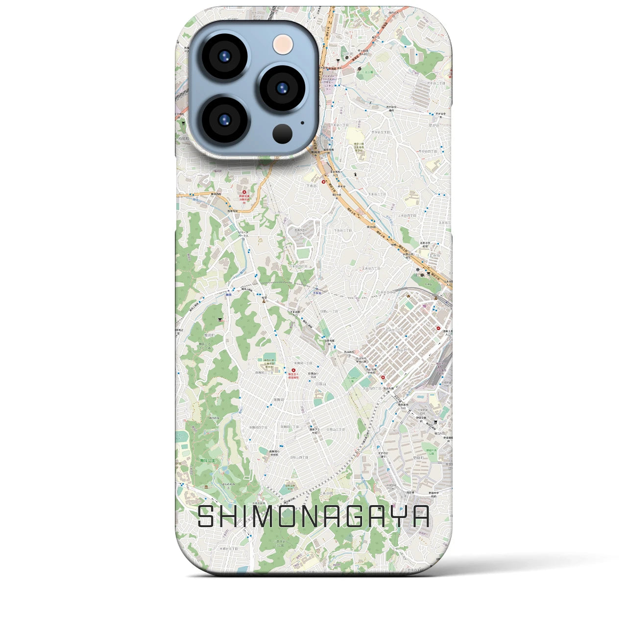 【下永谷(神奈川県)】地図柄iPhoneケース(バックカバータイプ)