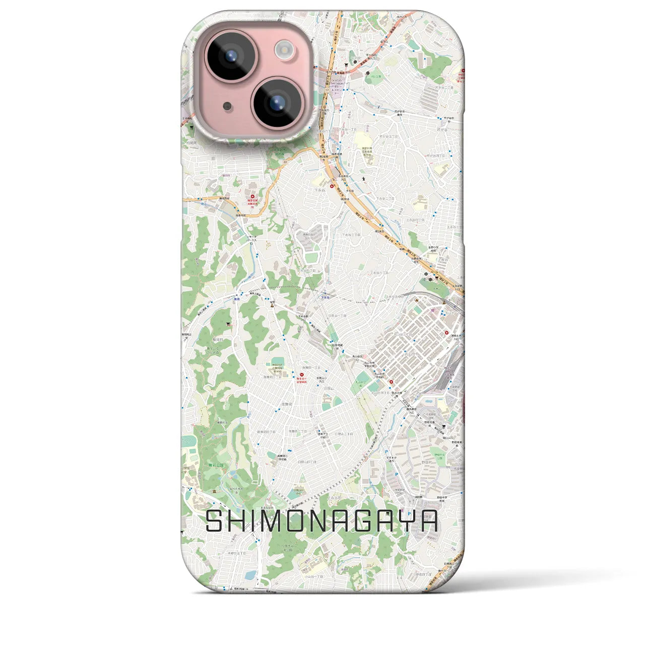【下永谷(神奈川県)】地図柄iPhoneケース(バックカバータイプ)