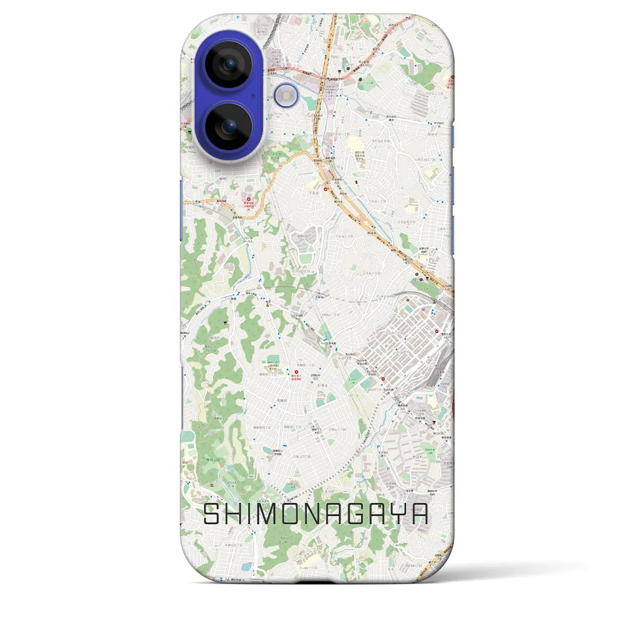 【下永谷(神奈川県)】地図柄iPhoneケース(バックカバータイプ)ナチュラル・iPhone 16 Pro Max 用