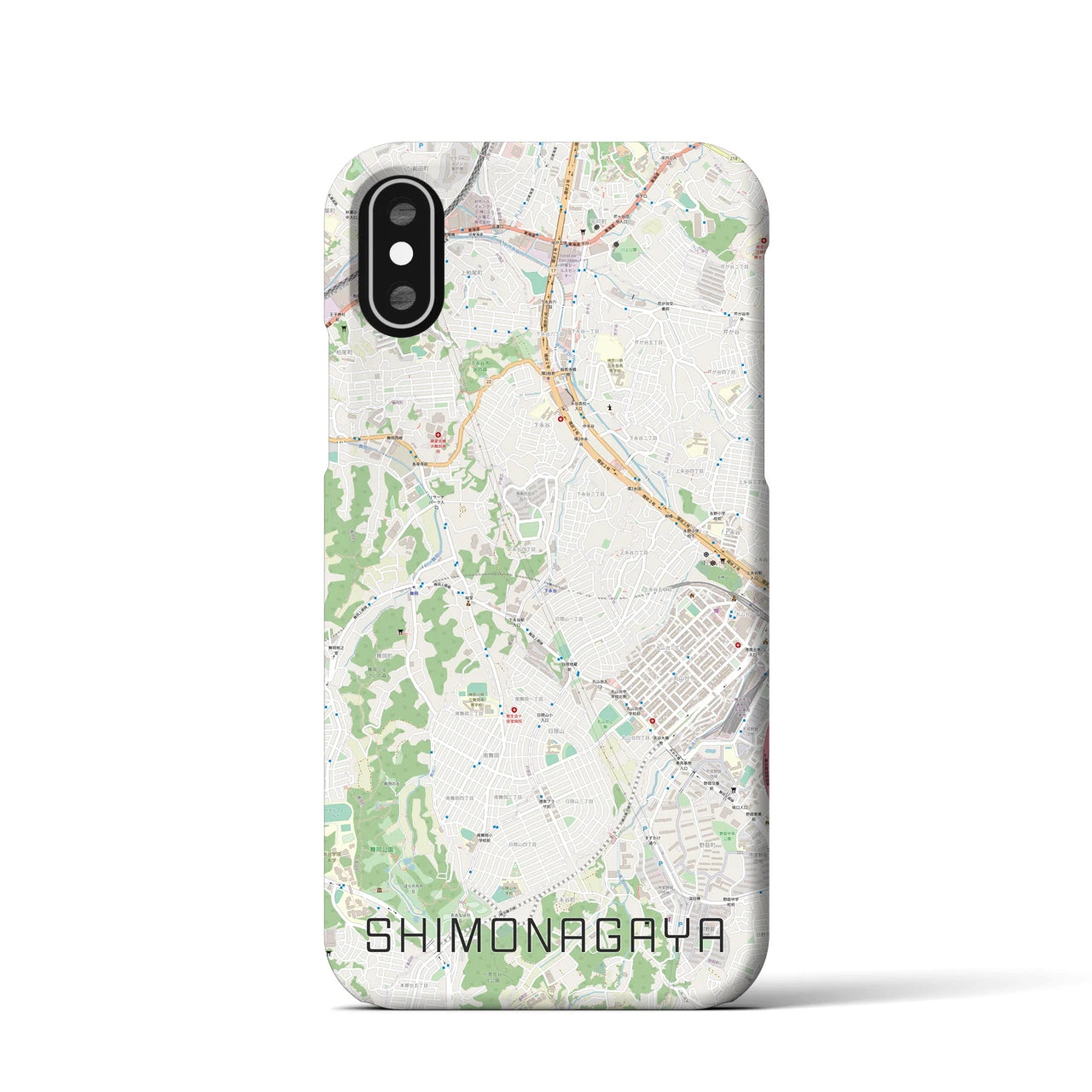 【下永谷(神奈川県)】地図柄iPhoneケース(バックカバータイプ)