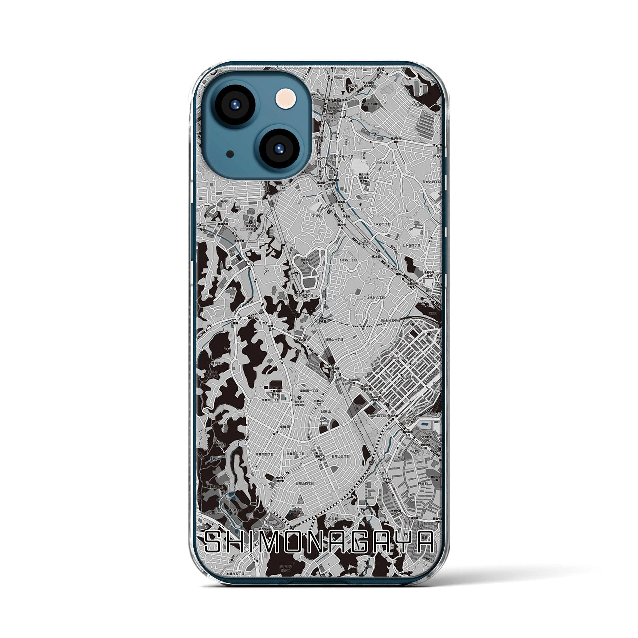 【下永谷(神奈川県)】地図柄iPhoneケース(クリアタイプ)