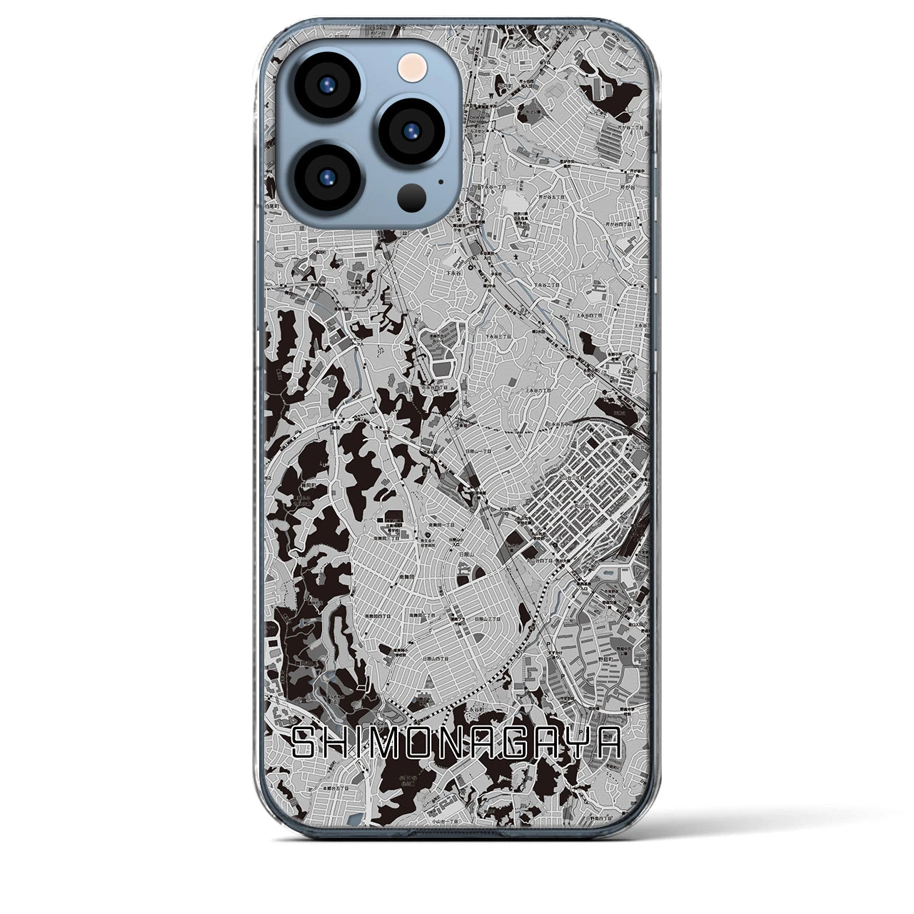 【下永谷(神奈川県)】地図柄iPhoneケース(クリアタイプ)