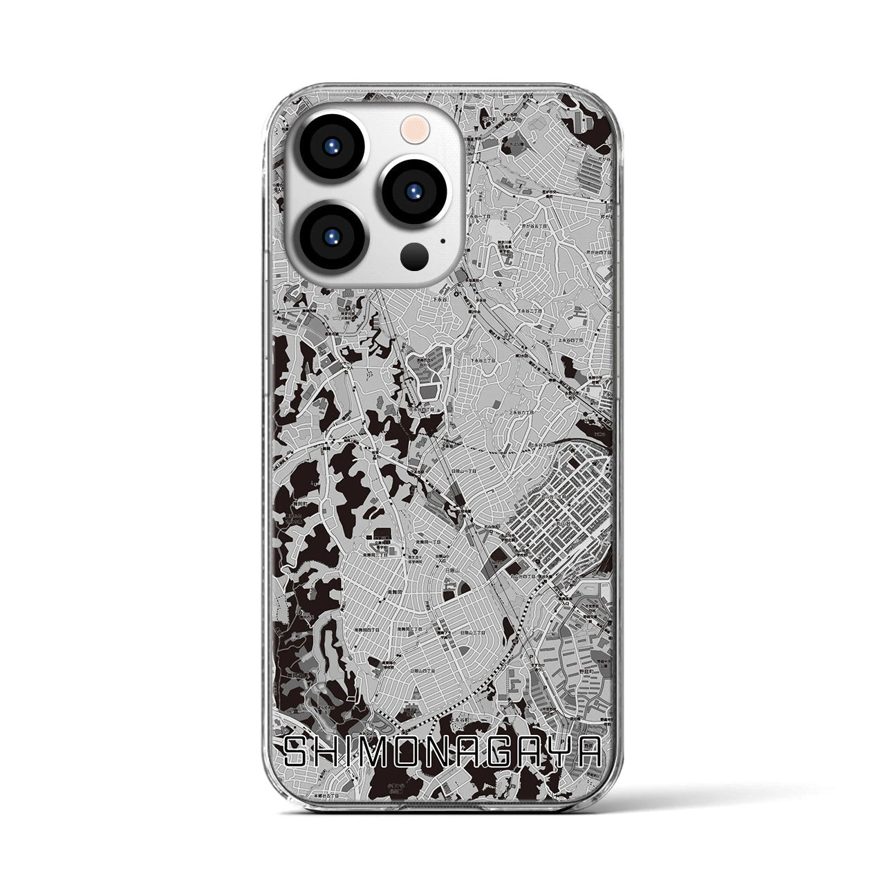 【下永谷(神奈川県)】地図柄iPhoneケース(クリアタイプ)