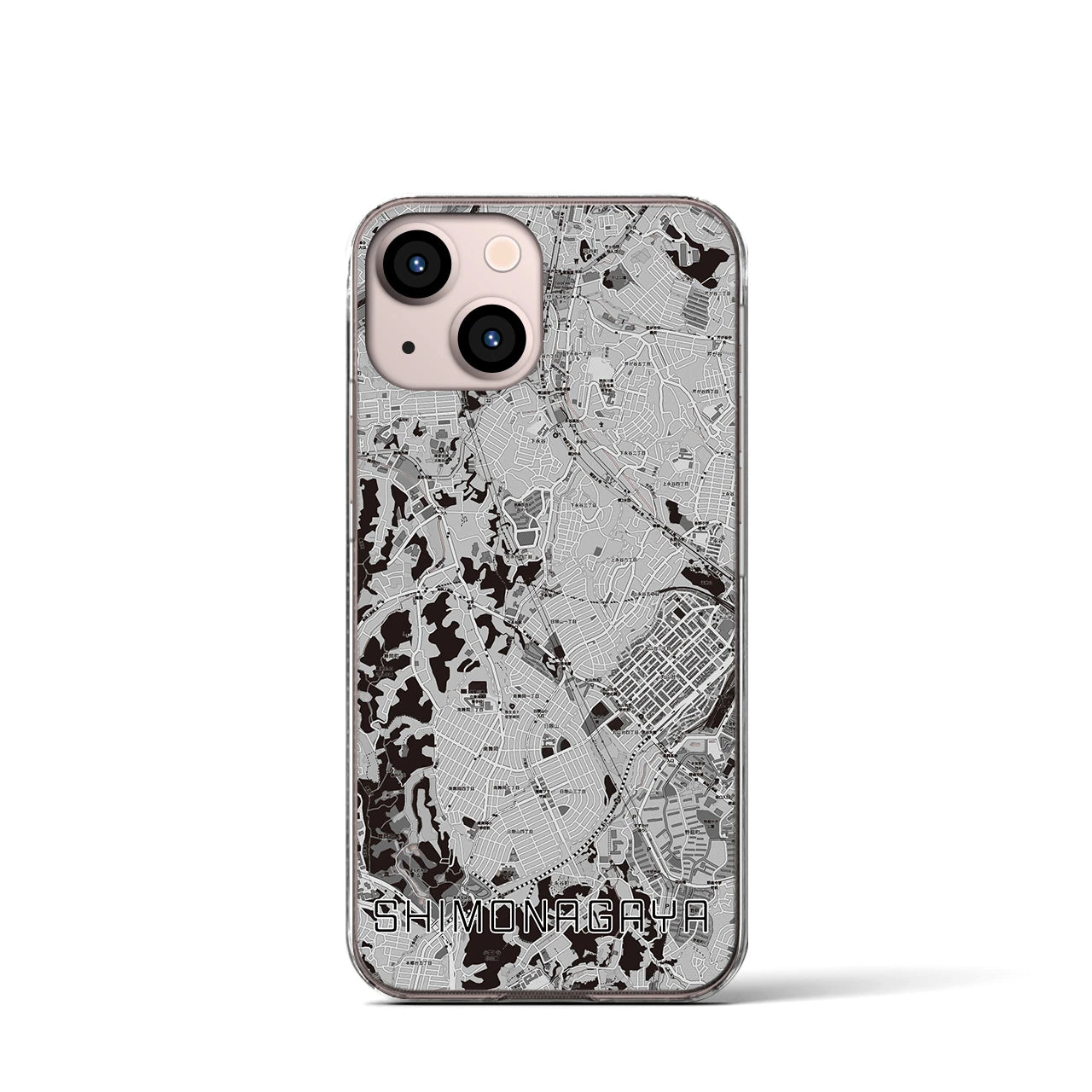 【下永谷(神奈川県)】地図柄iPhoneケース(クリアタイプ)