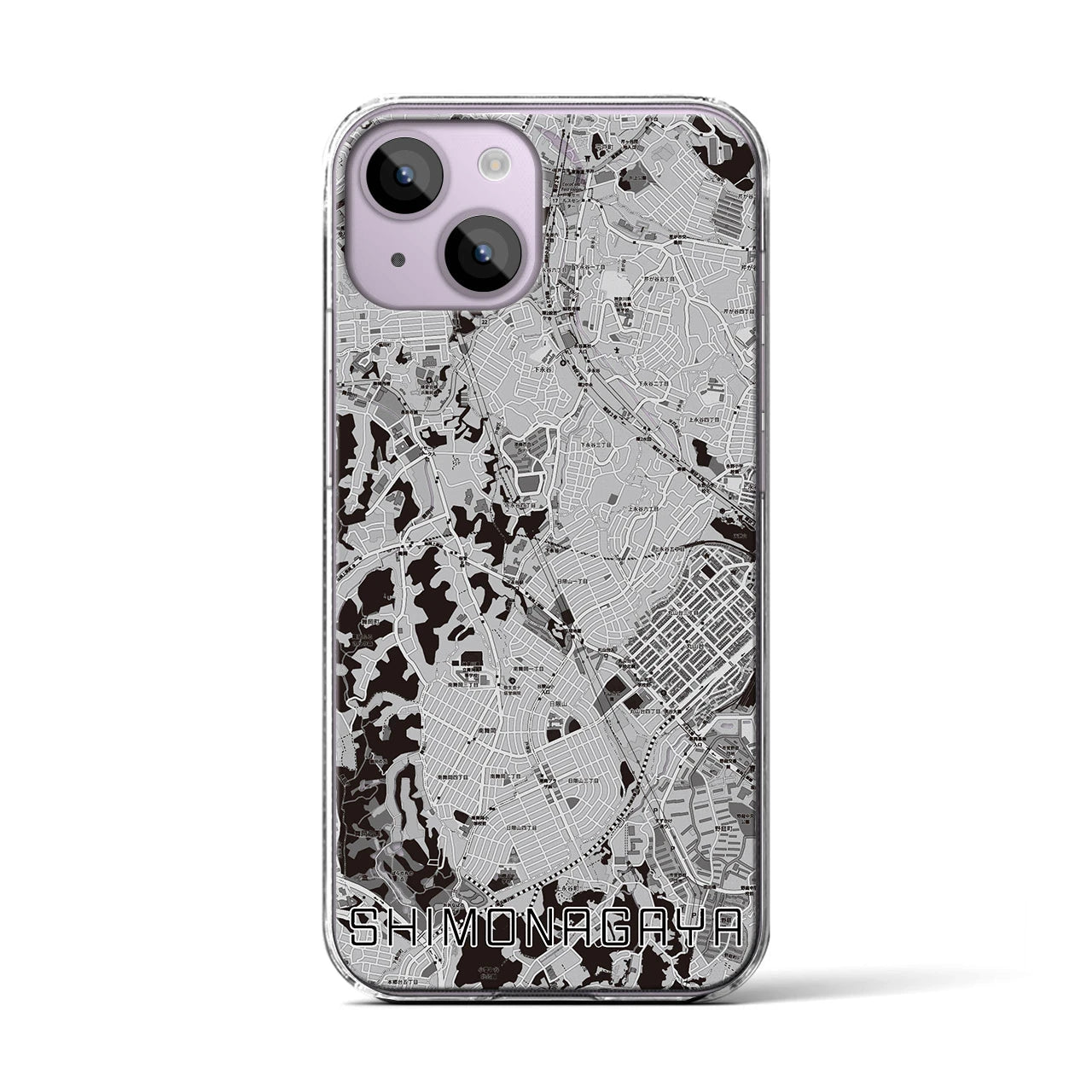 【下永谷(神奈川県)】地図柄iPhoneケース(クリアタイプ)