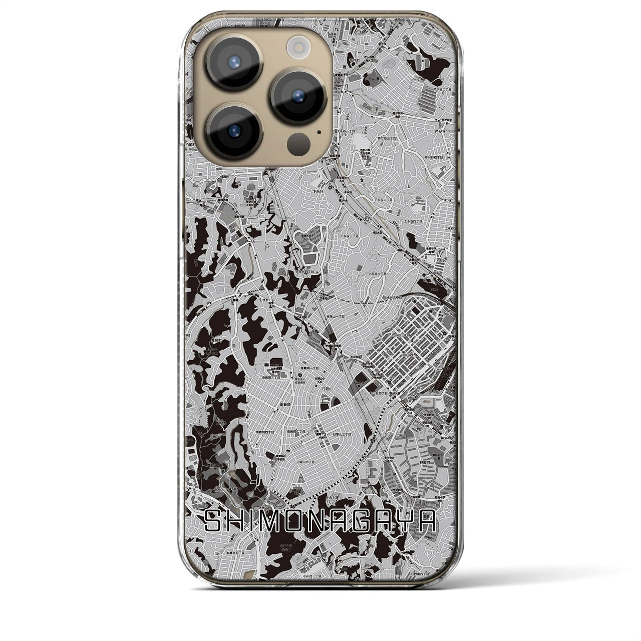 【下永谷(神奈川県)】地図柄iPhoneケース(クリアタイプ)