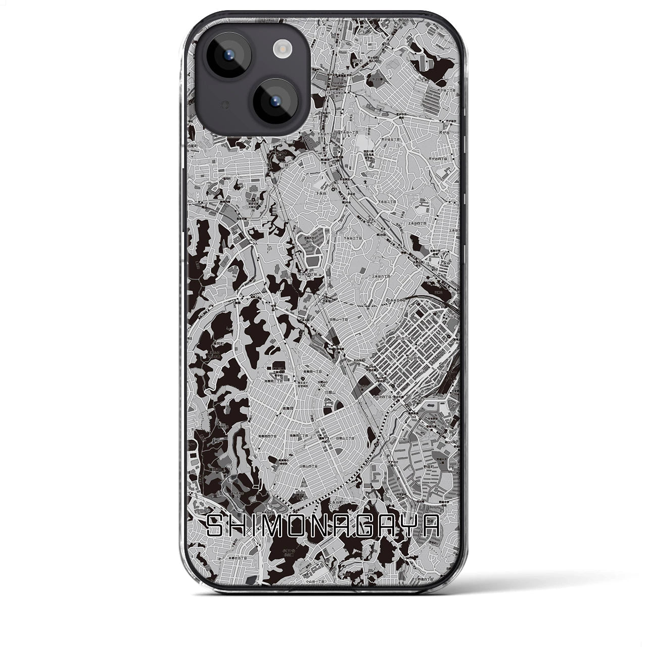 【下永谷(神奈川県)】地図柄iPhoneケース(クリアタイプ)