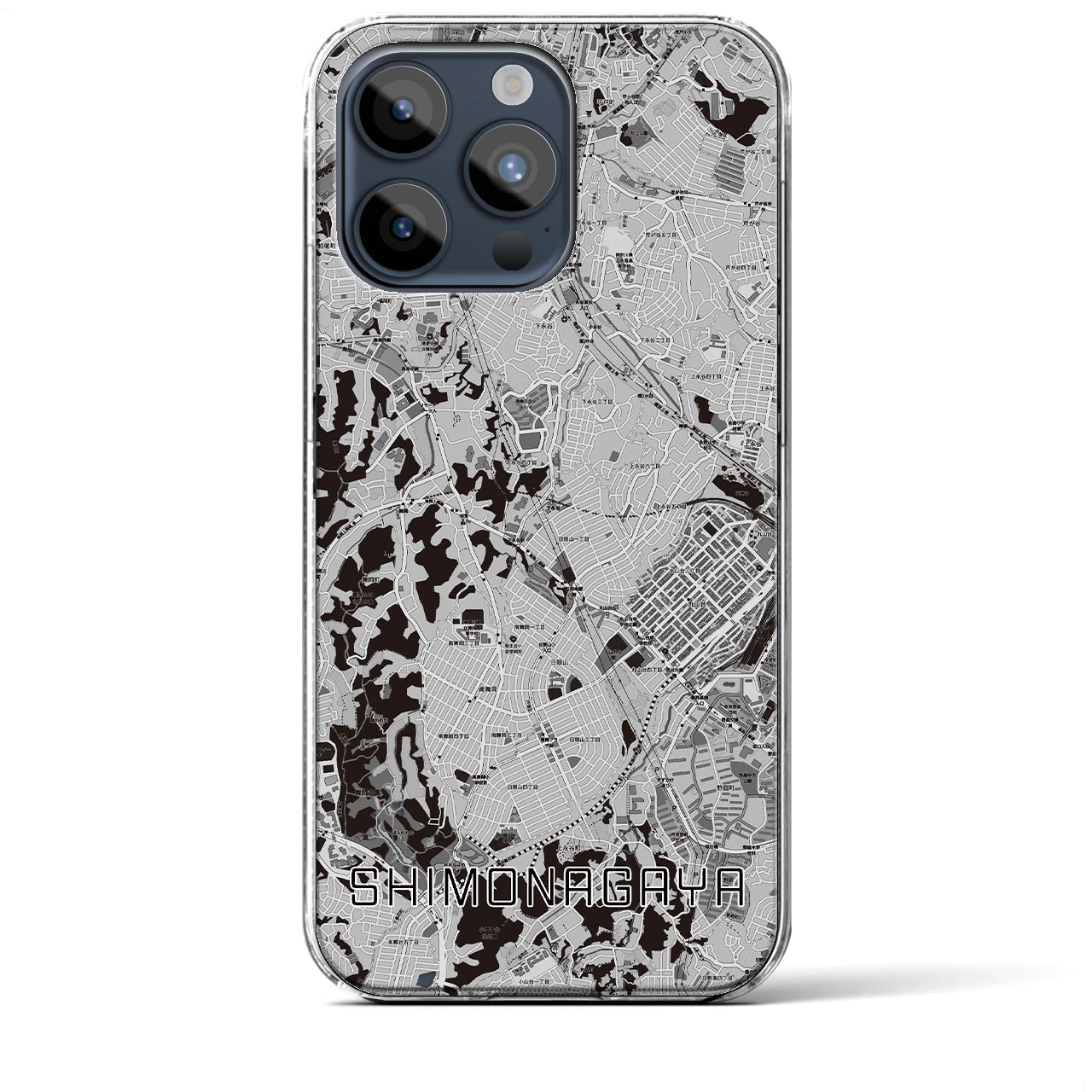 【下永谷(神奈川県)】地図柄iPhoneケース(クリアタイプ)