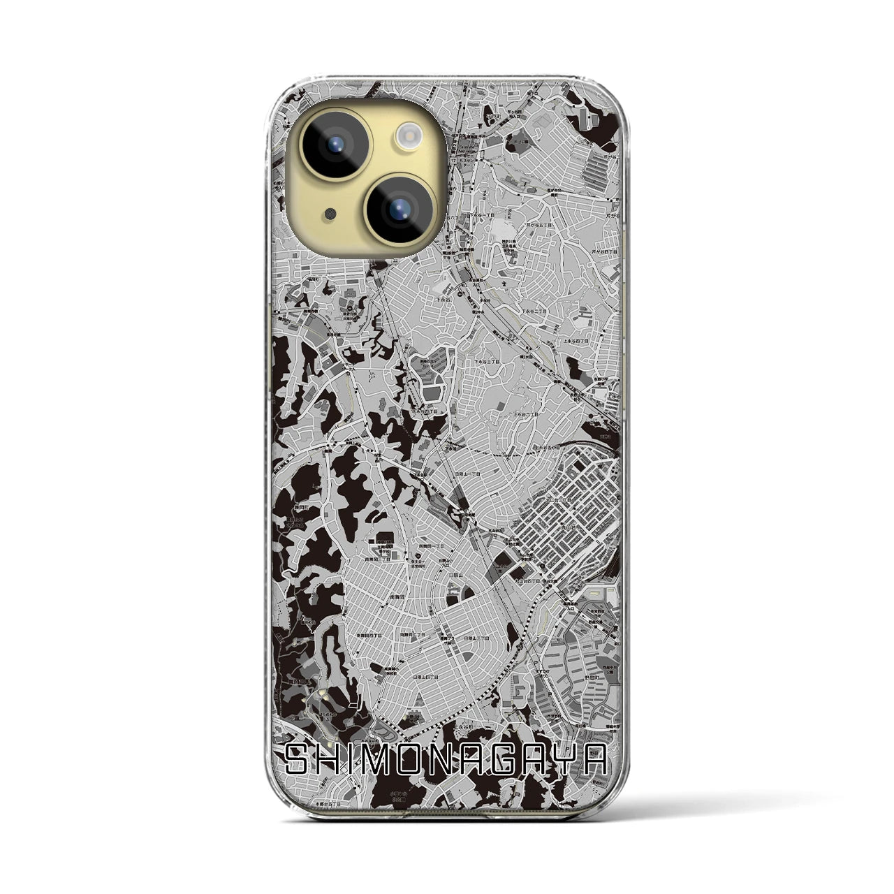 【下永谷(神奈川県)】地図柄iPhoneケース(クリアタイプ)