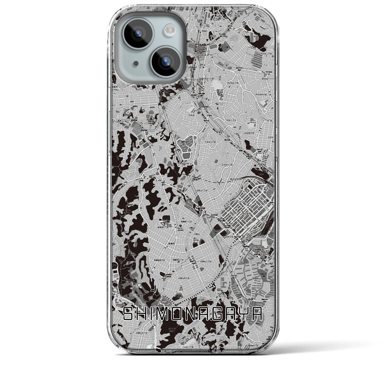 【下永谷(神奈川県)】地図柄iPhoneケース(クリアタイプ)