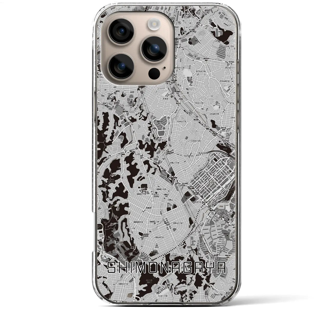 【下永谷(神奈川県)】地図柄iPhoneケース(クリアタイプ)