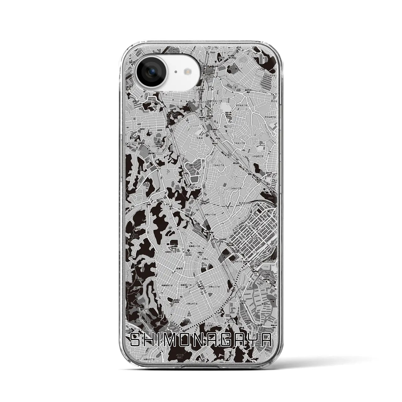 【下永谷(神奈川県)】地図柄iPhoneケース(クリアタイプ)