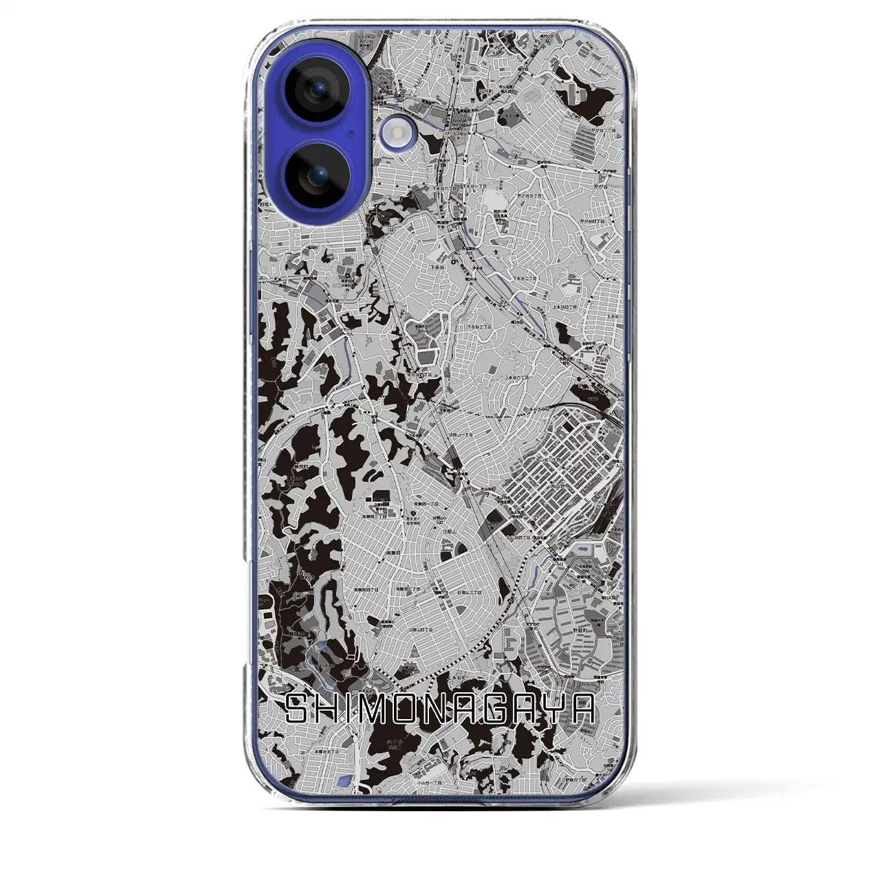 【下永谷(神奈川県)】地図柄iPhoneケース(クリアタイプ)