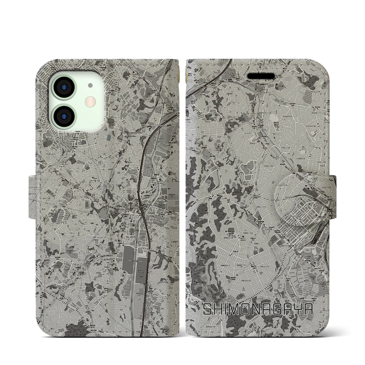 【下永谷(神奈川県)】地図柄iPhoneケース(手帳タイプ)