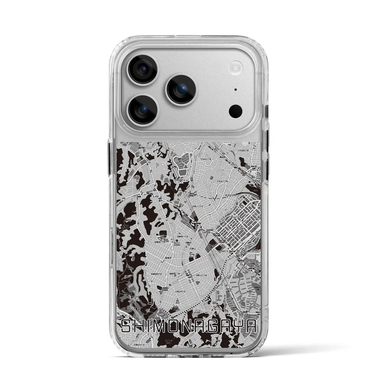 【下永谷(神奈川県)】地図柄iPhoneケース(MagSafeタイプ)モノトーン・iPhone 17 Pro Max 用