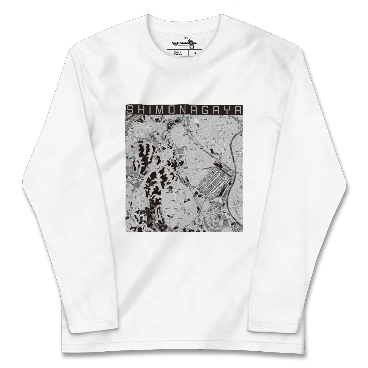 【下永谷(神奈川県)】地図柄ロングスリーブTシャツ