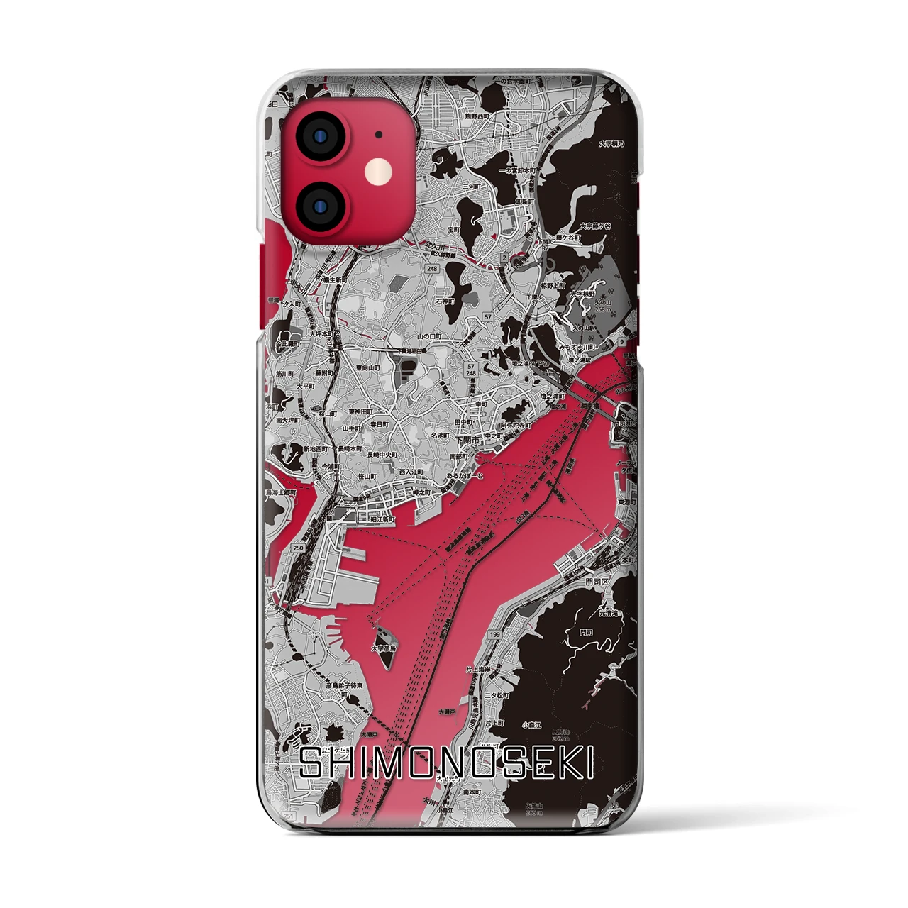 【下関2(山口県)】地図柄iPhoneケース(クリアタイプ)