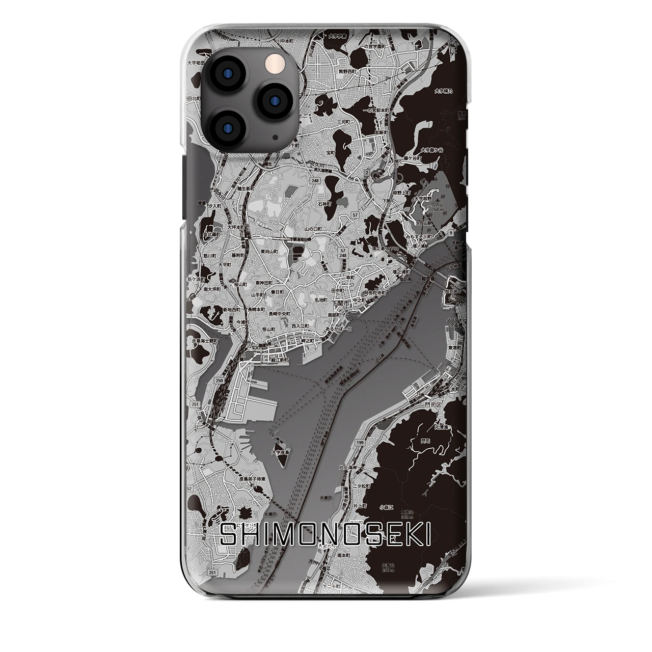 【下関2(山口県)】地図柄iPhoneケース(クリアタイプ)