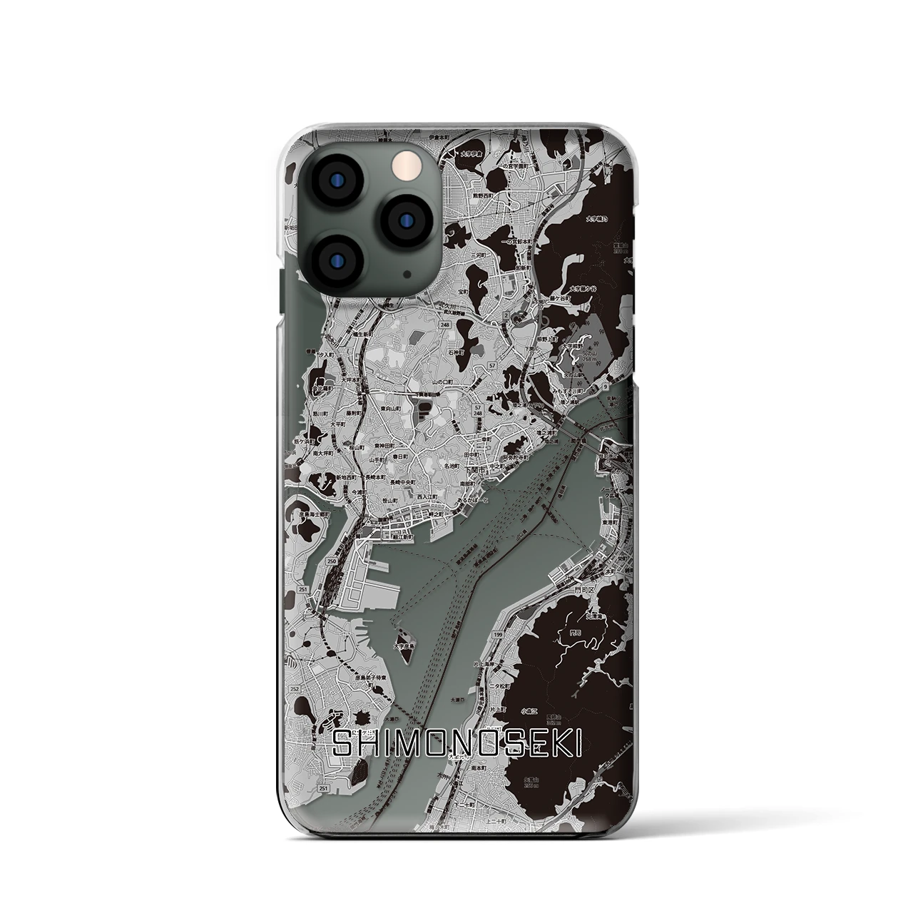 【下関2(山口県)】地図柄iPhoneケース(クリアタイプ)
