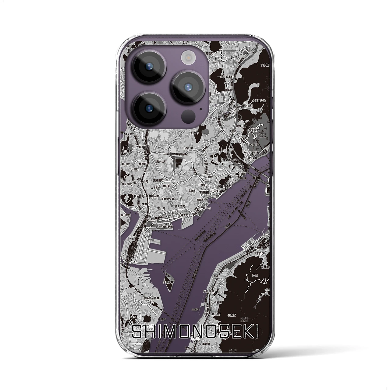 【下関2(山口県)】地図柄iPhoneケース(クリアタイプ)