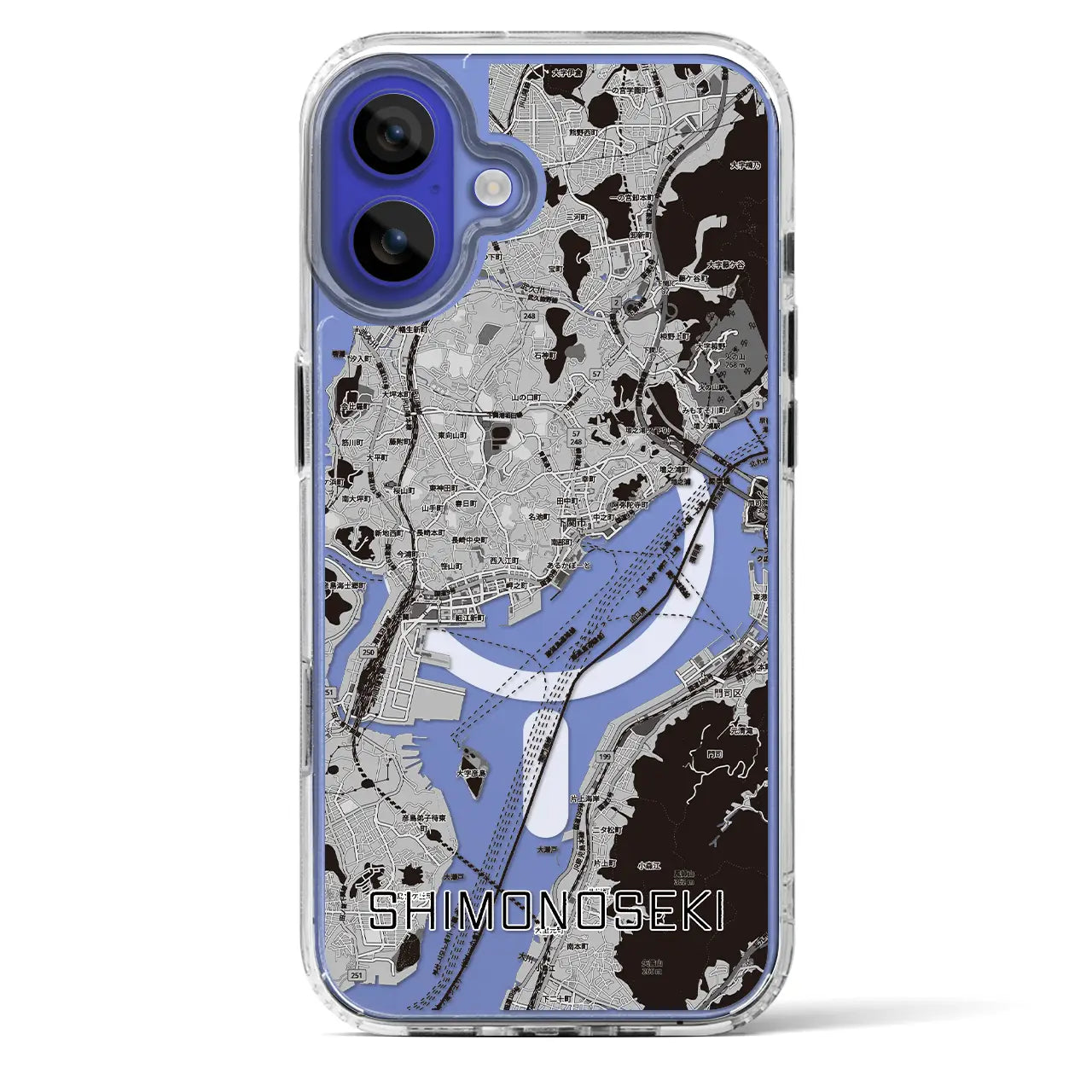 【下関2(山口県)】地図柄iPhoneケース(MagSafeタイプ)