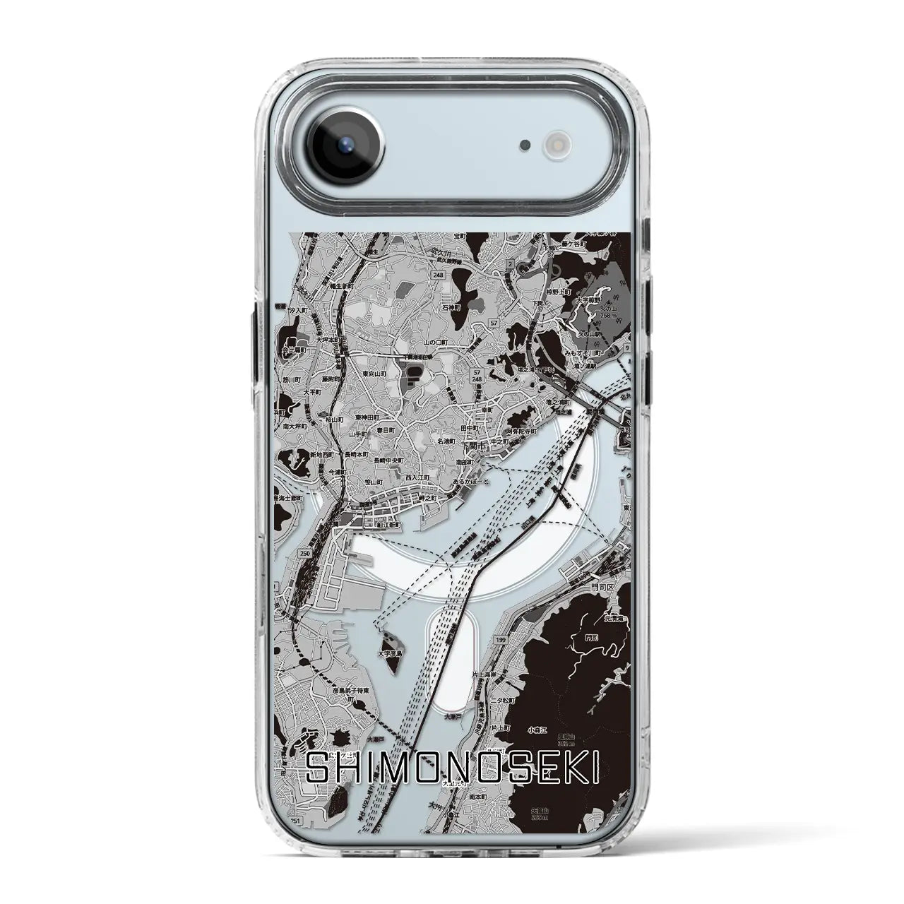 【下関2(山口県)】地図柄iPhoneケース(MagSafeタイプ)