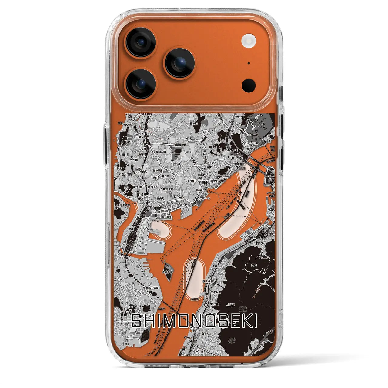 【下関2(山口県)】地図柄iPhoneケース(MagSafeタイプ)