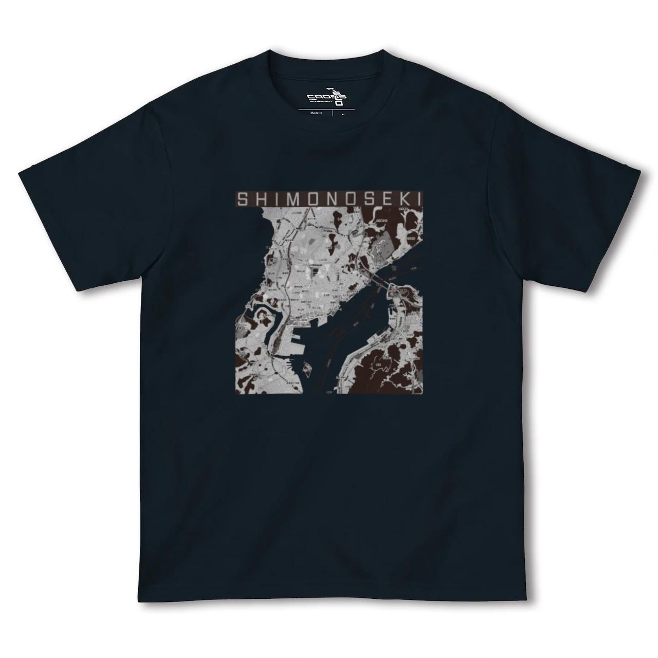 【下関2(山口県)】地図柄ヘビーウェイトTシャツ