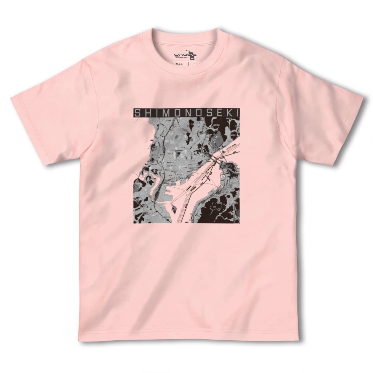 【下関2(山口県)】地図柄ヘビーウェイトTシャツ