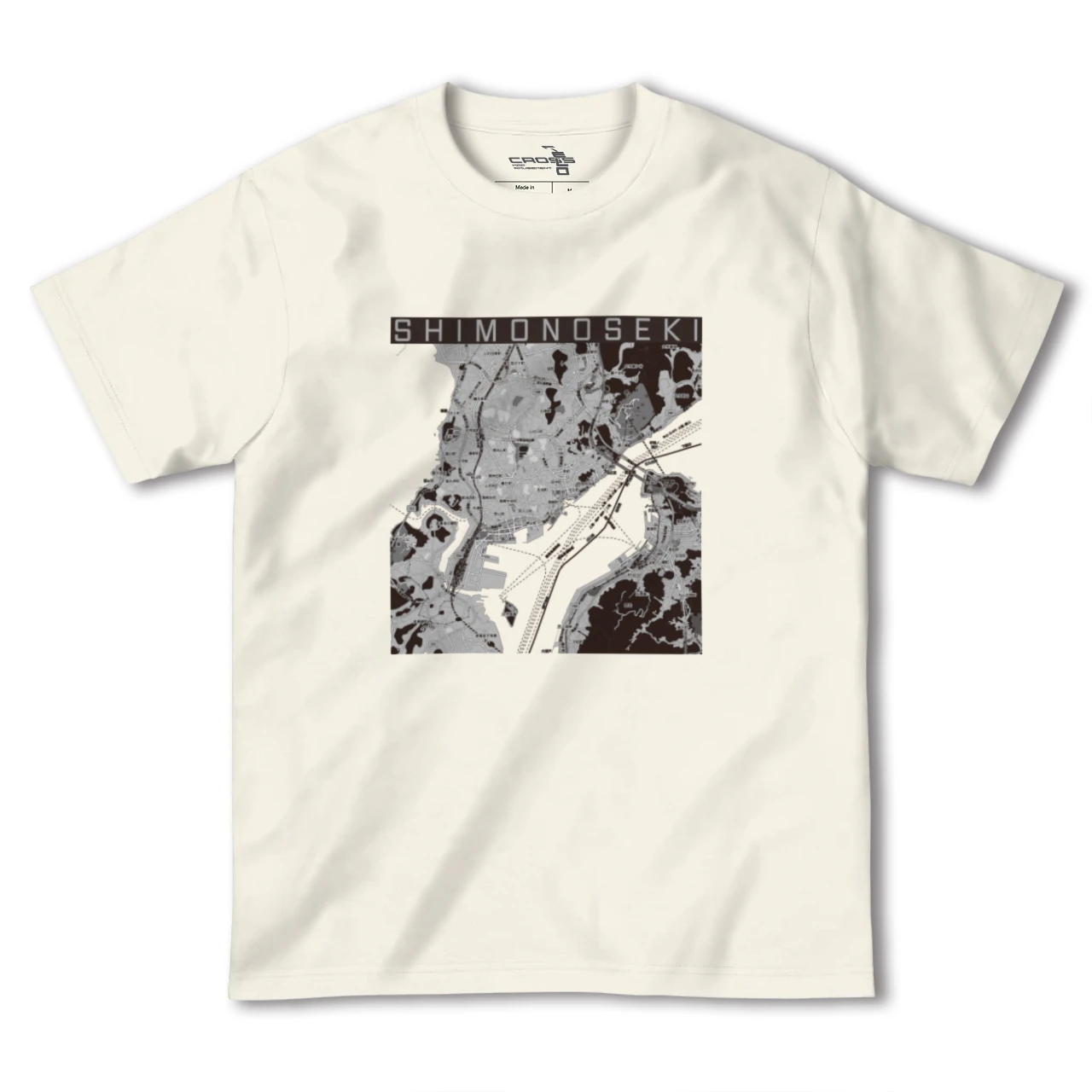 【下関2(山口県)】地図柄ヘビーウェイトTシャツ