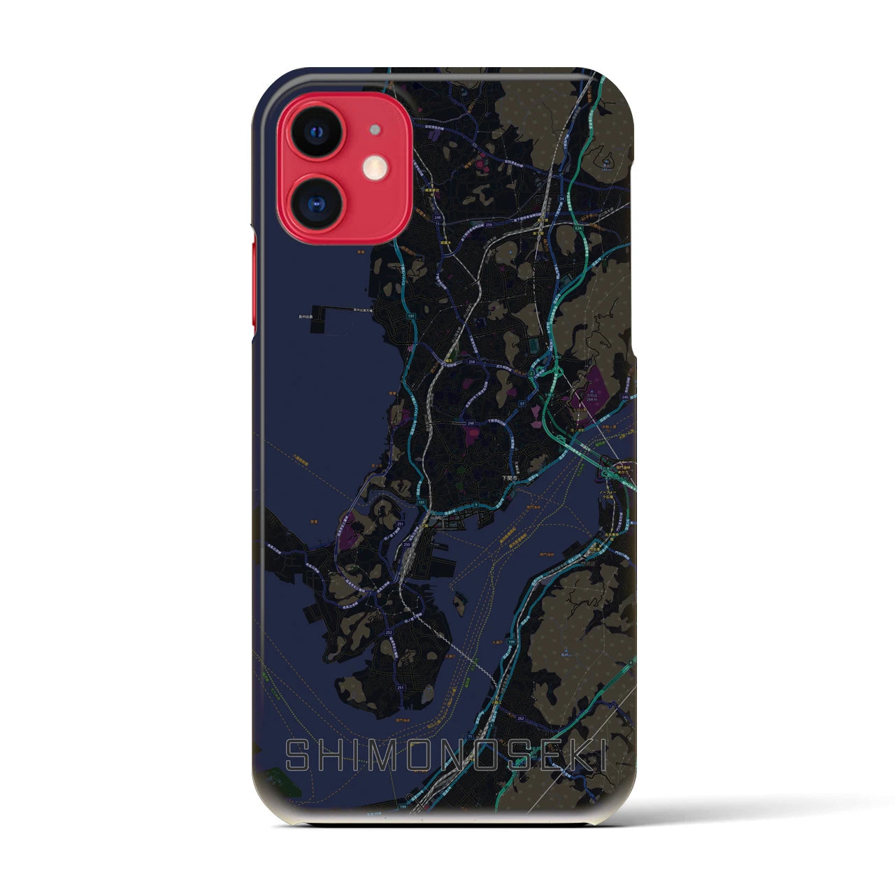 【下関(山口県)】地図柄iPhoneケース(バックカバータイプ)