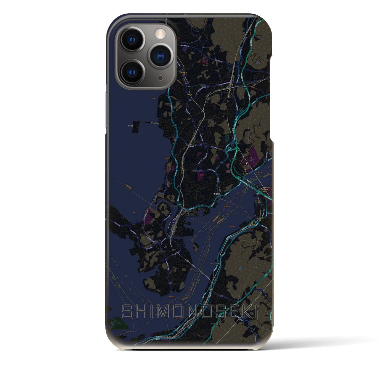 【下関(山口県)】地図柄iPhoneケース(バックカバータイプ)