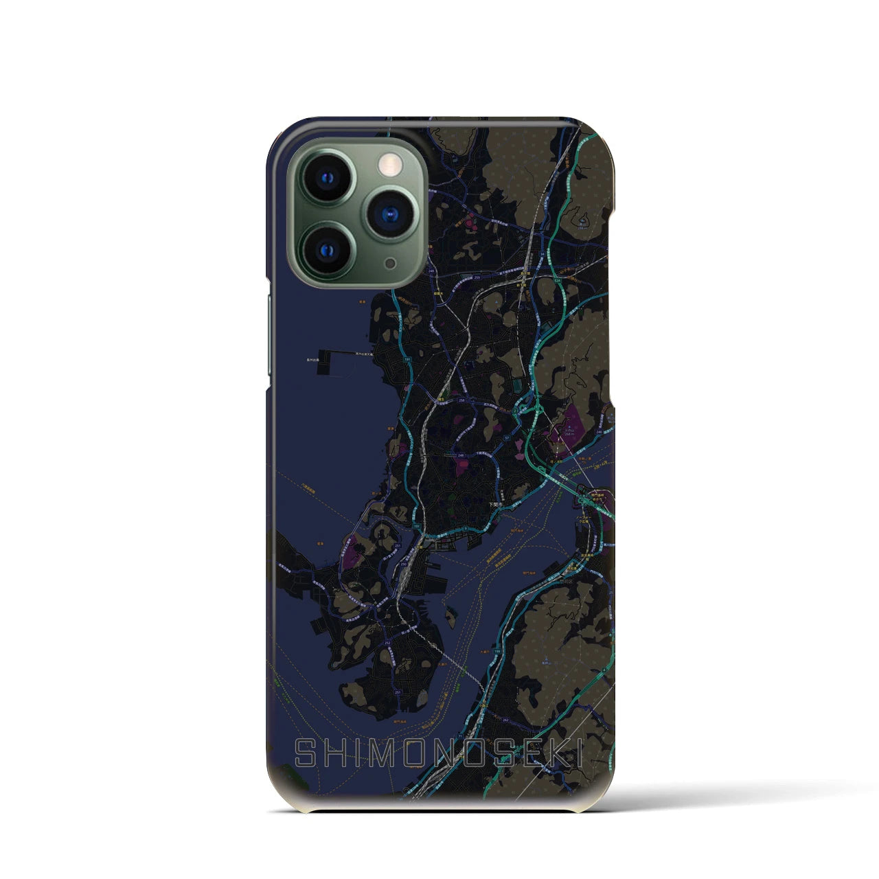 【下関(山口県)】地図柄iPhoneケース(バックカバータイプ)