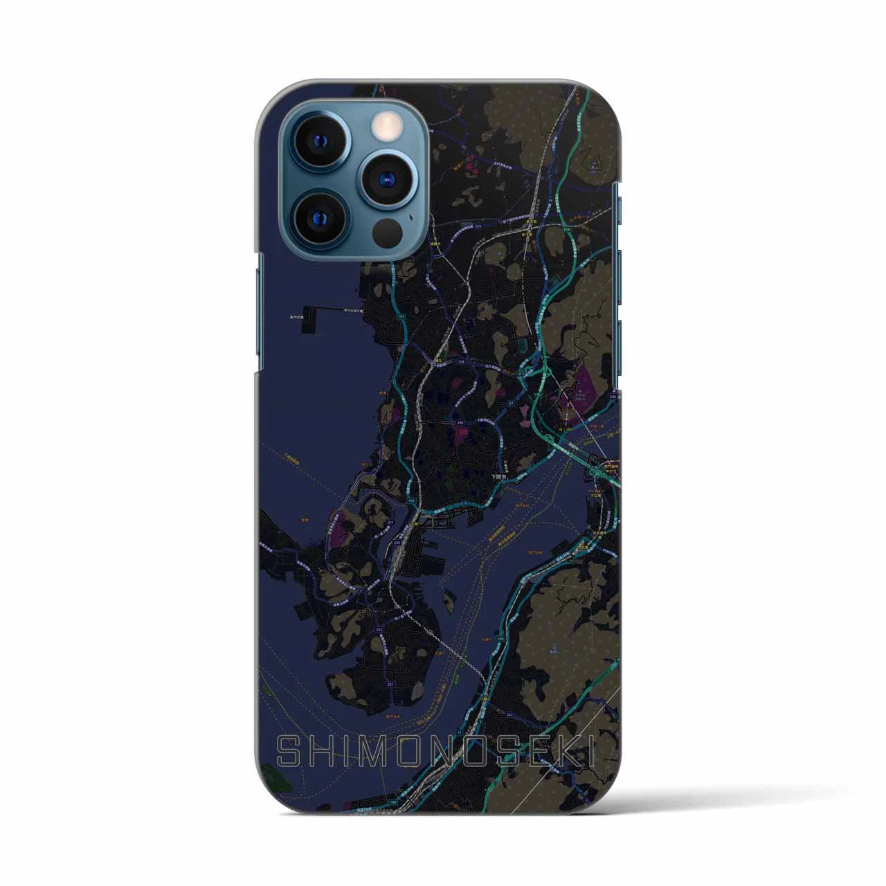 【下関(山口県)】地図柄iPhoneケース(バックカバータイプ)