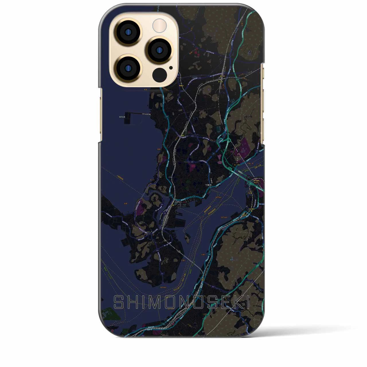 【下関(山口県)】地図柄iPhoneケース(バックカバータイプ)