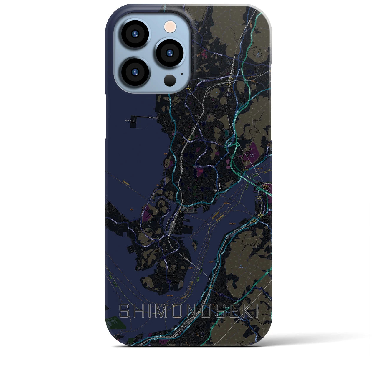 【下関(山口県)】地図柄iPhoneケース(バックカバータイプ)