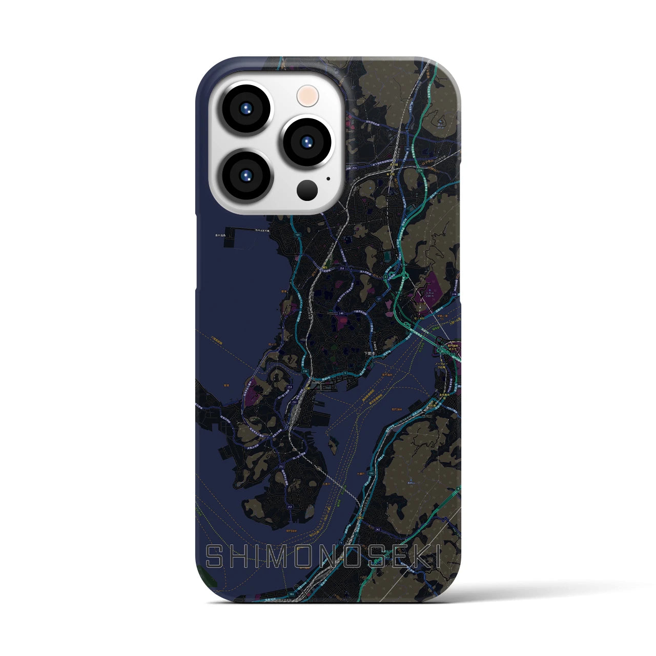 【下関(山口県)】地図柄iPhoneケース(バックカバータイプ)
