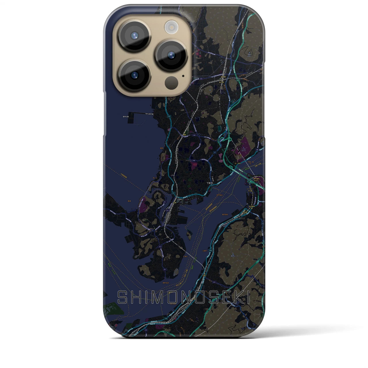 【下関(山口県)】地図柄iPhoneケース(バックカバータイプ)